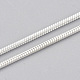 Brass Round Snake Chain Necklaces(X-MAK-T006-11B-S)-3