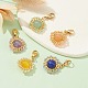 Glass Seed Beads & Gemstone Pendant Decoration(HJEW-MZ00034)-2