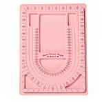 Plastic Bead Design Boards for Necklace Design, Flocking, Rectangle, 9.45x12.99x0.39 inch, Pink
(TOOL-H003-2)