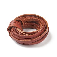 Flat Cowhide Cord, for Necklace & Bracelet Making Accessories, Indian Red, 6x2mm(NCOR-XCP0001-03)