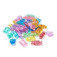 Candy Acrylic Transparent Cabochons, Decorate Accessories, Mixed Color, 33~40x13~23x8~15mm, about 164pcs/bag(DIY-D041-05)