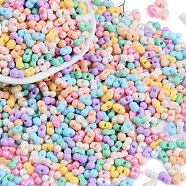 Glass Seed Beads, Round Hole, Peanut, Mixed Color, 3.5x6x3.5mm, Hole: 0.8mm, about 4500pcs/pound(SEED-K010-03K)