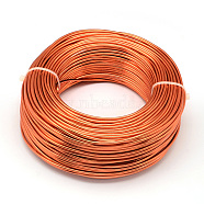 Round Aluminum Wire, Bendable Metal Craft Wire, for DIY Jewelry Craft Making, Orange Red, 6 Gauge, 4mm, 16m/500g(52.4 Feet/500g)(AW-S001-4.0mm-12)