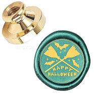 Wax Seal Brass Stamp Head, for Wax Seal Stamp, Halloween Themed Pattern, 25x14.5mm(AJEW-WH0209-391)