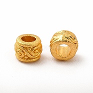 Rack Plating Alloy Beads, Rondelle, Matte Gold Color, 4x3.3mm, Hole: 2mm(PALLOY-A001-08MG)