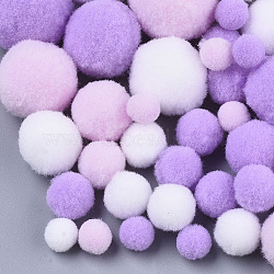 DIY Doll Craft Polyester High-elastic Pom Pom Ball, Round, Mixed Color, 7~29mm(AJEW-R093-01-C13)