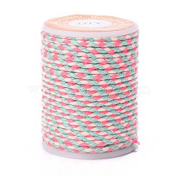 4-Ply Polycotton Cord, Handmade Macrame Cotton Rope, for String Wall Hangings Plant Hanger, DIY Craft String Knitting, Colorful, 1.5mm, about 4.3 yards(4m)/roll(X1-OCOR-Z003-D01)