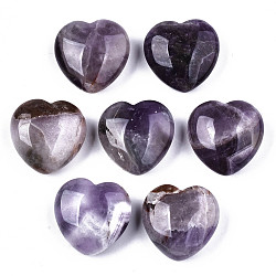 Natural Amethyst Display Decorations, Heart, 29~29.5x30~31x12~15mm(X-G-S330-13A)