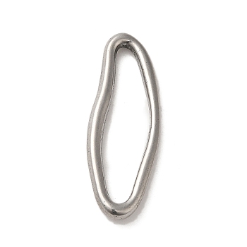 304 Stainless Steel Linking Rings, Oval, Stainless Steel Color, 30x11x2.5mm
