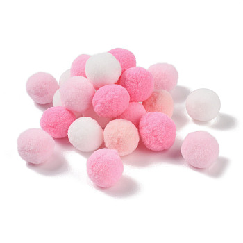 Polyester Ball Decoration, Pom Pom Ball, For DIY Craft, Pink, 2.6~3cm, about 30pcs/set
