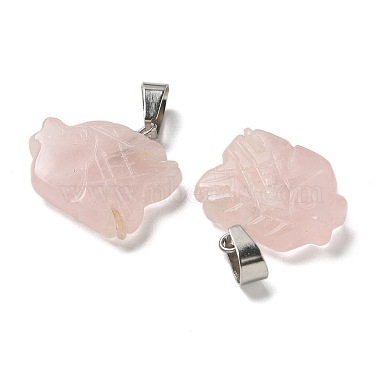 Natural Rose Quartz Pendants(G-B127-16P-01)-2