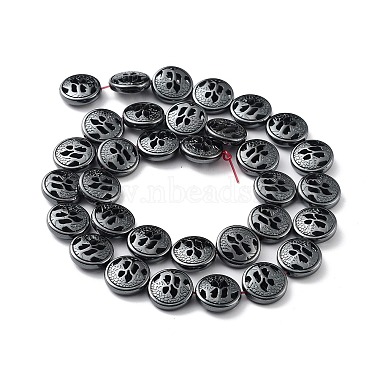 Synthetic Non-Magnetic Hematite Hollow Beads Strands(G-H303-B07)-2