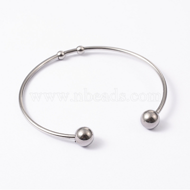 Fashion 304 Stainless Steel Cuff Bangles Torque Bangles(BJEW-H473-01M)-2