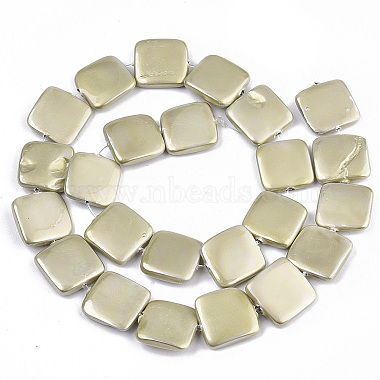 Spray Painted Shell Pearl Beads Strands(SSHEL-R045-03B-01)-2