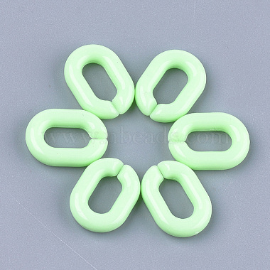 Pale Green Oval Acrylic Quick Link Connectors