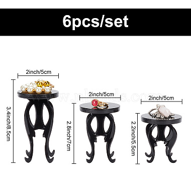 3 Sets 3 Sizes Vase Holder Shaped Acrylic Jewelry Display Stand Sets for Earrings(ODIS-WH0043-33)-2