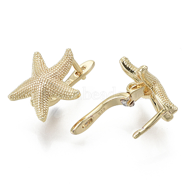 Brass Hoop Earring Findings with Latch Back Closure(X-KK-S348-508-NF)-4