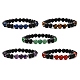 Round Natural Mixed Stone Beads Stretch Bracelet(BJEW-JB06879)-1