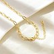 Brass Paperclip Chain Necklaces(X-NJEW-A042-03G)-4