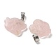 Natural Rose Quartz Pendants(G-B127-16P-01)-2