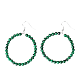 Fashionable Natural Malachite Hoop Earrings for Women(KJ9273-16)-1