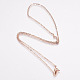 Brass Cable Chain Necklaces(X-SW028-RG)-3