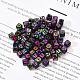 Craft Black Acrylic Beads(MACR-YW0001-11)-2
