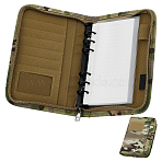 Cloth Loose Leaf Notebook Zipper Cover, with Plastic and Paper, Rectangle, Dark Sea Green, 218x149x35mm(AJEW-WH0410-406C)