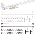 2 Sets 2 Colors Iron Curtain Rod Support, Mixed Color, 135x12.5x4mm, Hole: 1.2mm(AJEW-FH0006-31)