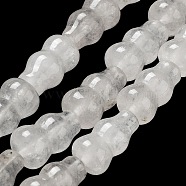 Natural Quartz Crystal Beads Strands, Rock Crystal Gourd Beads, 14.5~15x8~8.5mm, Hole: 1.2mm, about 13pcs/strand, 7.32~7.40 inch(18.6~18.8cm)(G-P528-G05-01)