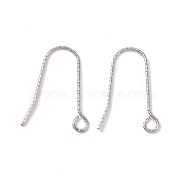 316 Stainless Steel Earring Hooks, with Horizontal Loop, Stainless Steel Color, 22x15x0.9mm, 19 Gauge, Hole: 2.5mm(STAS-C059-10P)