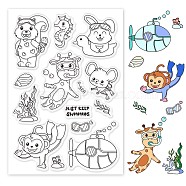 PVC Plastic Stamps, for DIY Scrapbooking, Photo Album Decorative, Cards Making, Stamp Sheets, Animal Pattern, 16x11x0.3cm(DIY-WH0167-56-696)