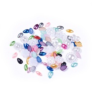 ABS Plastic Imitation Pearl Cabochons, Mixed Shapes, Mixed Color, 8~12x3.5~12x2~4.5mm, about 1090pcs/150g(SACR-MSMC0002-05)