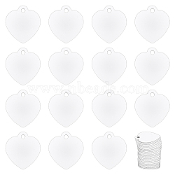 30Pcs Blank Double-sided Heat Transfer Aluminium Pendants, Pet Tag, White, Heart, 35x31.5x1mm, Hole: 4mm(DIY-BC0012-89C)