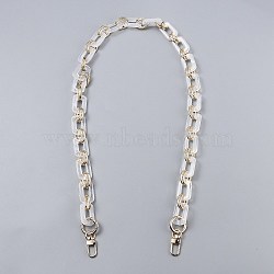 Resin Bag Chains Strap, with Golden Alloy Link and Swivel Clasps, for Bag Straps Replacement Accessories, WhiteSmoke, 85x2cm(FIND-H210-01B-A)