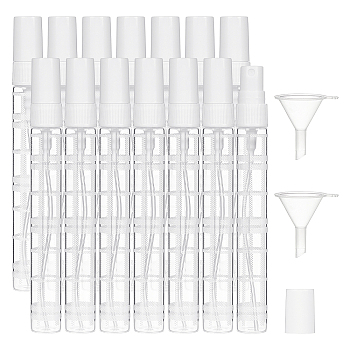 DIY Spray Bottles Kit, with Glass Spray Bottles and Transparent Plastic Funnel Hopper, White, 11.75x1.4cm, Capacity: 10ml, 20pcs
