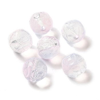 Transparent Glass Beads, Cube, Lilac, 12x12x12mm, Hole: 1.4mm