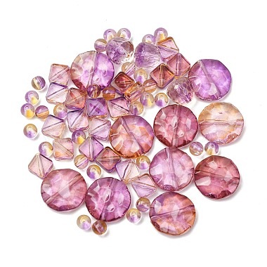 perles acryliques transparentes bicolores(OACR-Z041-18)-1