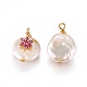Natural Cultured Freshwater Pearl Pendants(X-PEAR-I005-10A)-2