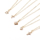 Brass Micro Pave Clear Cubic Zirconia Pendant Necklaces(NJEW-JN03400)-1