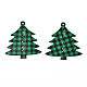 Christmas Theme Single-Sided Printed Wood Big Pendants(WOOD-N005-59A)-1