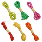 6 Colors Jute Cord, Jute String, Jute Twine, for Jewelry Making, Mixed Color, 1.5mm, about 10m/bundle, 24 bundles/set, 4 bundles/colors(OCOR-CJ0001-09)