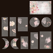 Floral Scrapbook Paper Pad, for DIY Album Scrapbook, Greeting Card, Background Paper, Pink, 65x115mm(PW-WG84787-02)