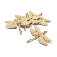 Tibetan Style Alloy Big Pendants, Dragonfly, Lead Free & Nickel Free & Cadmium Free, Real 18K Gold Plated, Matte Gold Color, 63.5x72x5.5mm, Hole: 3.5mm(X-TIBE-S302-01MG-NR)