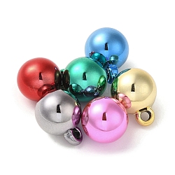 Plated Acrylic Pendants, Bell Charms for Christmas, Mixed Color, 21x16mm, Hole: 3.3mm(X-OACR-B020-01)