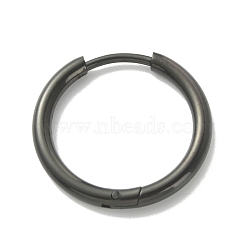 316L Surgical Stainless Steel Huggie Hoop Earrings for Girl Women, Gunmetal, 12 Gauge, 18x2mm, Pin: 0.9mm(EJEW-TAC0011-11C-B)