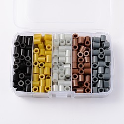Melty Beads PE DIY Fuse Beads Refills for Kids, Tube, Mixed Color, 8.5~9x9~9.5mm, about 68pcs/compartment, 340pcs/box(DIY-X0244-05-B)