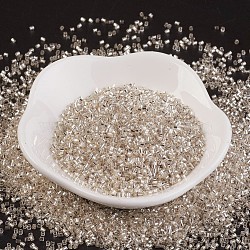 MGB Matsuno Glass Beads, Japanese Seed Beads, Silver Lined Round Hole Glass Seed Beads, Two Cut, Hexagon, Creamy White, 15/0, 1x1x1mm, Hole: 0.8mm; about 135000pcs/bag; 450g/bag(SEED-Q023B-34)