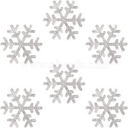 Self Adhesive Glitter Rhinestone Sticker, Snowflake, Crystal, 80x89x1.5mm, 6pcs/box(DIY-FG0001-35)