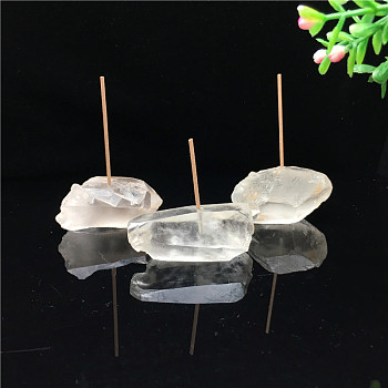 Raw Natural Quartz Crystal Incense Holder, Modern Aromatherapy Ornament for Home Living Room Office Decor, 40~60mm